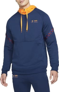 Hoodie Nike M FC Barcelona Half-Zip Fleece Hoody