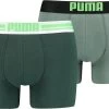 Boxershorts Puma Placed Logo -Footballbekleidungs Geschäft puma placed logo boxer 2er pack grun f026 373131 651003001 026