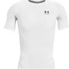 Under Armour T-Shirt Under UA HG Armour Comp SS-WHT -Footballbekleidungs Geschäft under armour ua hg armour comp ss wht 334079 1361518 100