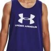 Singlet Under Armour UA SPORTSTYLE LOGO TANK-BLU -Footballbekleidungs Geschäft under armour ua sportstyle logo tank blu 580739 1329589 468